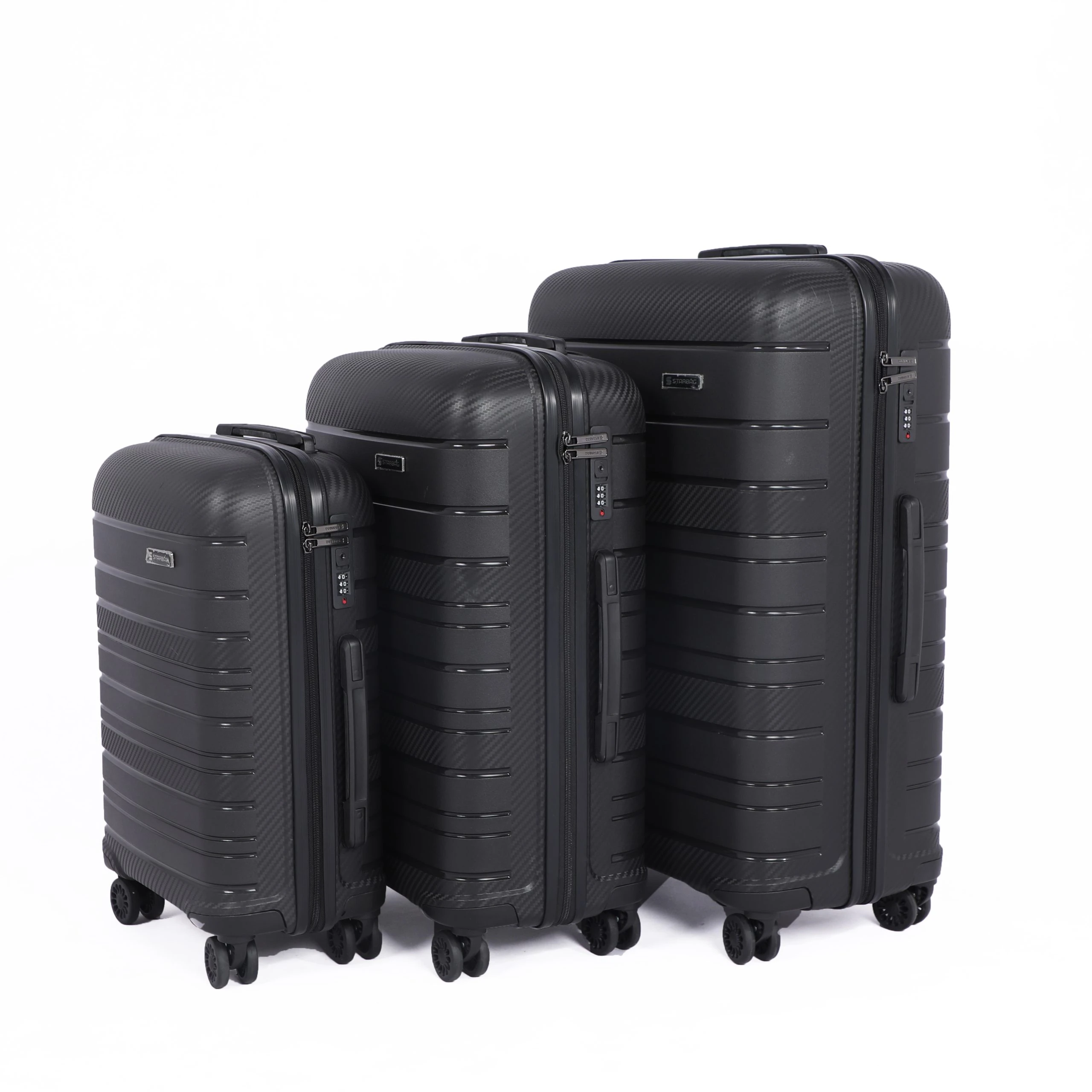 Valises En Polypropylène Incassable Avec Poignée Télescopique Aluminium Trolley série de 4 / 3 ou par pc