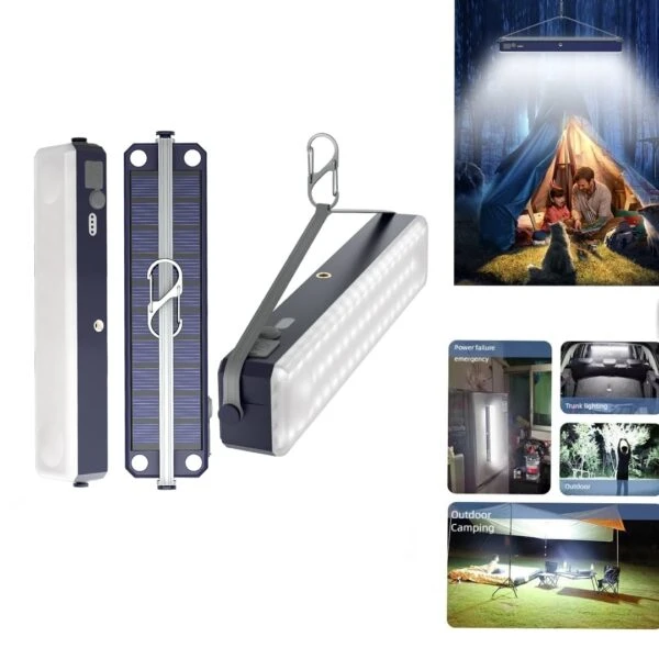 Lampe De Pêche Solaire – 3600-7200 mAh – Rechargeable – Lampe D’inspection Magnétique – 4 Modes – 100 W