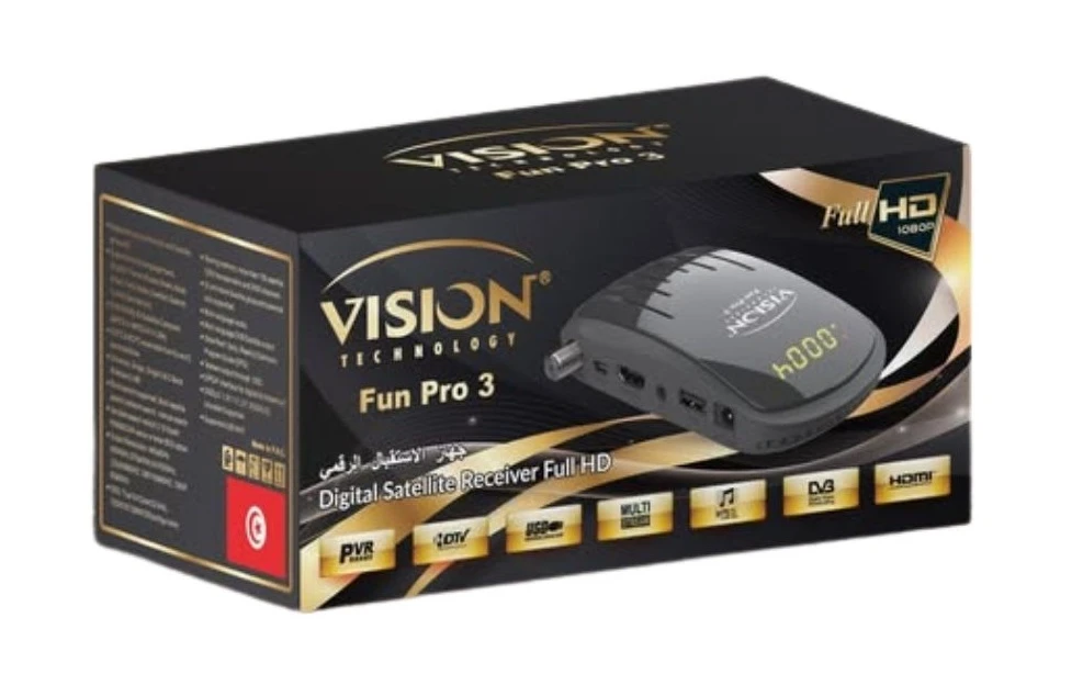 Récepteur Vision Fun Pro 3 (Abonnement Appolo 1 an)