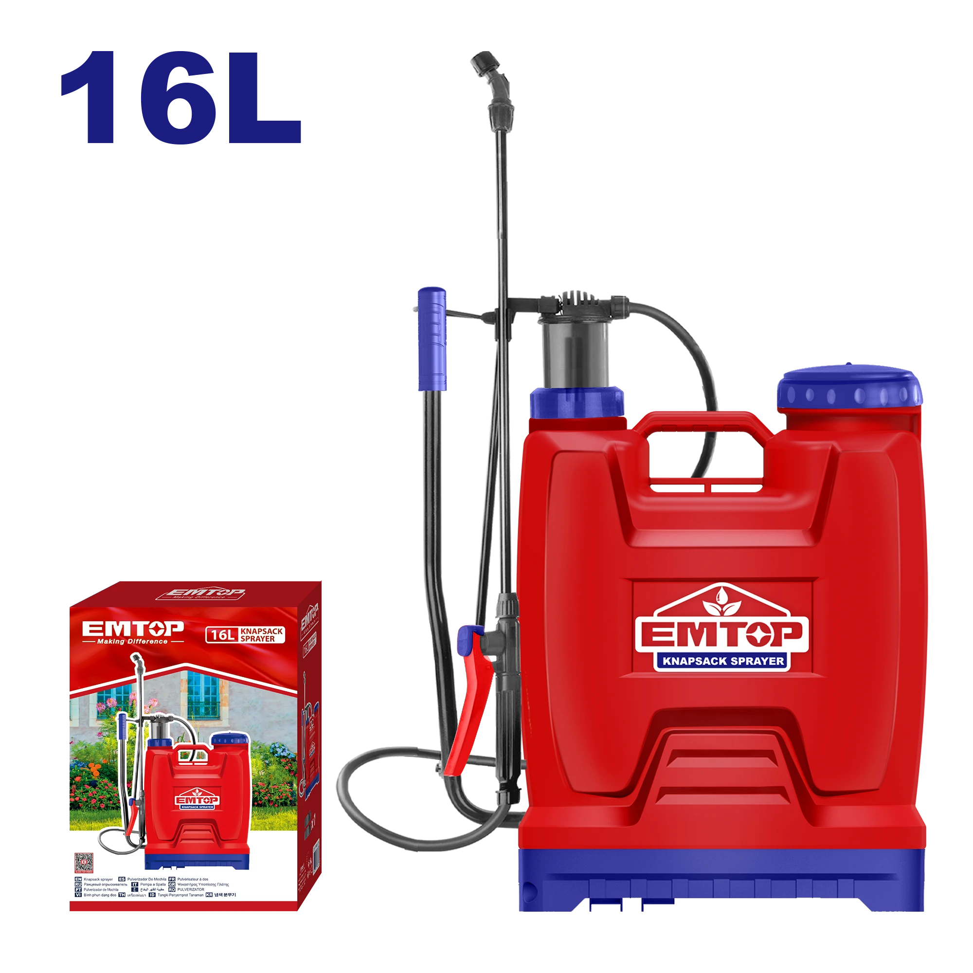 Pulvérisateur À Dos 16L Emtop Espp41602