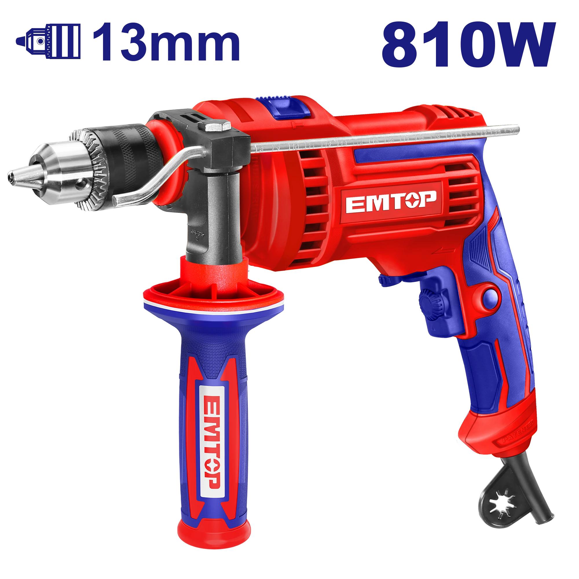 Perceuse Á Percussion 810W 13Mm Emtop Emdl0811